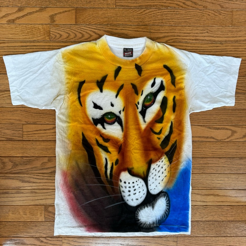 Airbrushed Tiger T-Shirt - Multicolor